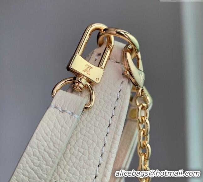 Best Design Louis Vuitton Easy Pouch On Strap Mini bag in Sunrise Aquarelle Monogram Empreinte Leather M83448 Cream Whit