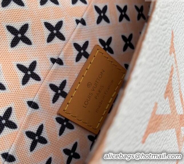 New Design Louis Vuitton Félicie Pochette Mini bag in Monogram Canvas White/Orange/Pink M82520 2024