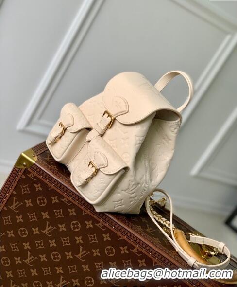 Louis Vuitton Backup Backpack bag in Monogram Empreinte Leather M47106 Cream White 2024