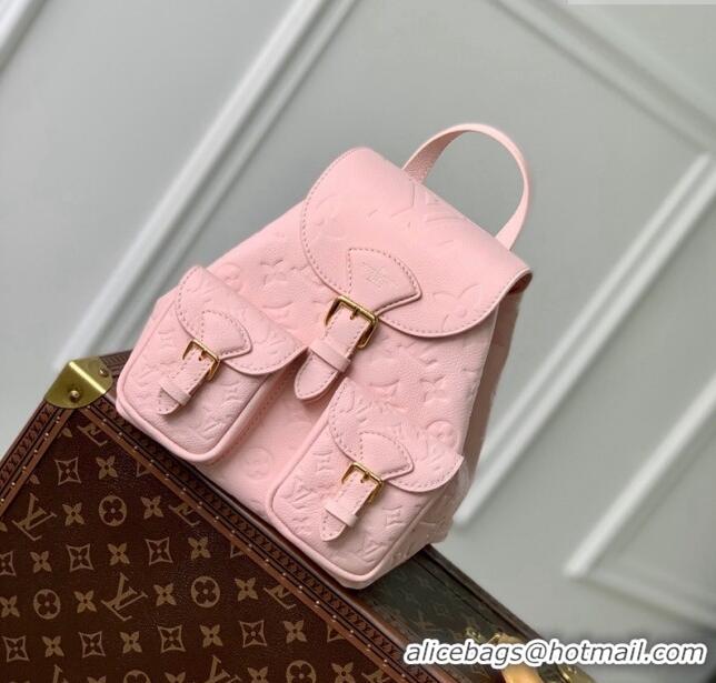 Top Grade Louis Vuitton Backup Backpack bag in Monogram Empreinte Leather M47074 Opal Pink 2024