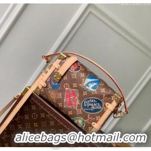 Top Grade Louis Vuitton Side Trunk MM bag in Monogram Canvas with Vintage Hotel Labels M47085 2024