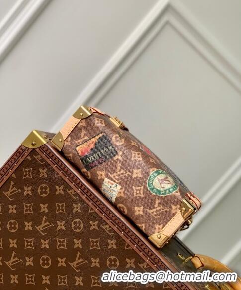 Top Grade Louis Vuitton Side Trunk MM bag in Monogram Canvas with Vintage Hotel Labels M47085 2024