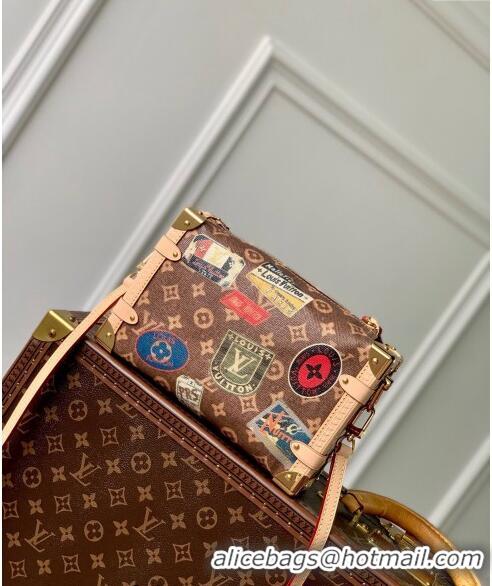 Top Grade Louis Vuitton Side Trunk MM bag in Monogram Canvas with Vintage Hotel Labels M47085 2024