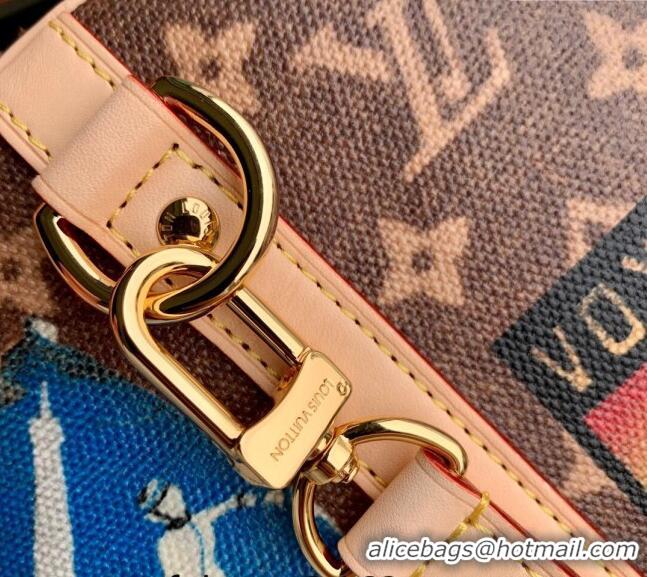 Top Grade Louis Vuitton Speedy Bandoulière 30 bag in Monogram Canvas with Vintage Hotel Labels M47087 2024