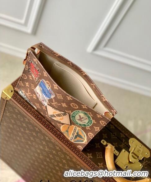 Top Quality Louis Vuitton Toilet Pouch in Monogram Canvas with Vintage Hotel Labels M83487 2024