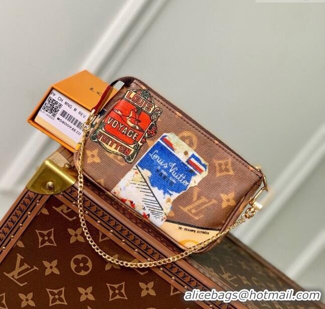 Best Price Louis Vuitton Mini Pochette Accessoires bag in Monogram Canvas with Vintage Hotel Labels M58009 2024