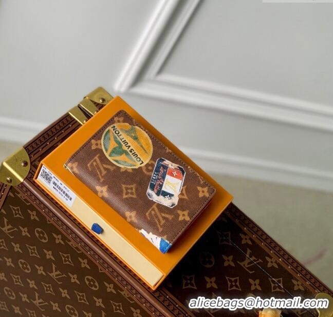 Modern Classic Louis Vuitton Passport Cover in Monogram Canvas with Vintage Hotel Labels M83519 2024