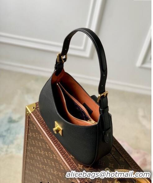 Top Quality Louis Vuitton Low Key Shoulder Bag in Grained Calfskin M24611 Black 2024