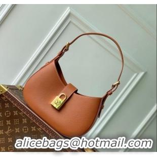 Top Grade Louis Vuitton Low Key Shoulder Bag in Grained Calfskin M24885 Brown 2024