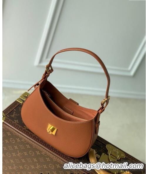 Top Grade Louis Vuitton Low Key Shoulder Bag in Grained Calfskin M24885 Brown 2024