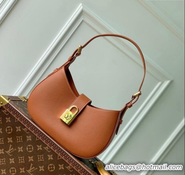 Top Grade Louis Vuitton Low Key Shoulder Bag in Grained Calfskin M24885 Brown 2024