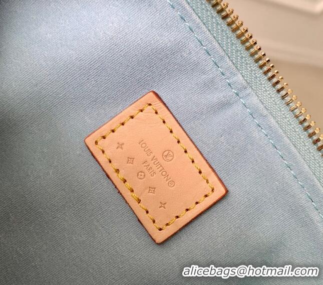 Spot Bulk Louis Vuitton Nano Speedy Mini Bag in Monogram Vernis Leather M83000 Sky Blue 2024