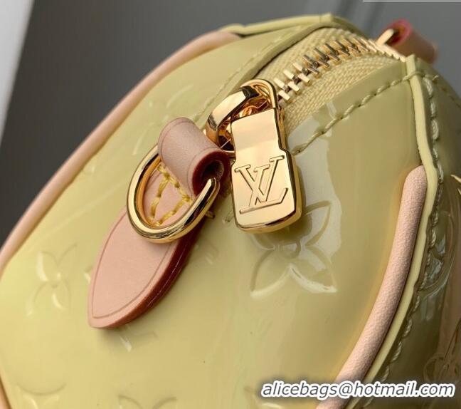 Pretty Style Louis Vuitton Nano Speedy Mini Bag in Monogram Vernis Leather M83000 Yellow 2024