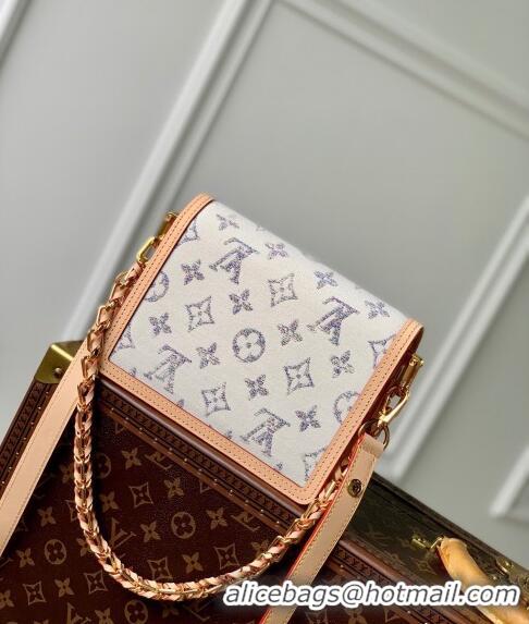 Luxury Cheap Louis Vuitton Mini Dauphine bag in Multicolor Beige Monogram Jacquard Fabric M24841 2024