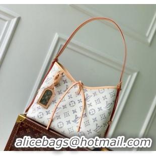 Famous Brand Louis Vuitton CarryAll PM Hobo bag in Multicolor Beige Monogram Jacquard Fabric M24707 2024