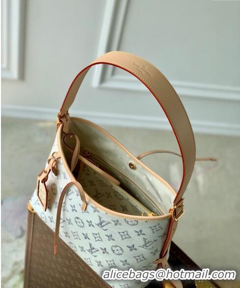 Famous Brand Louis Vuitton CarryAll PM Hobo bag in Multicolor Beige Monogram Jacquard Fabric M24707 2024