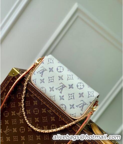 Top Quality Louis Vuitton Wallet on Chain Ivy Mini bag in Multicolor Beige Monogram Jacquard Fabric M83499 2024