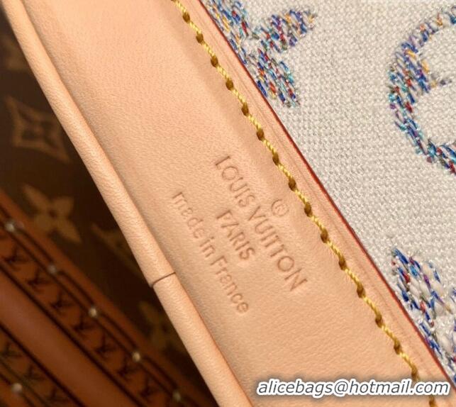 Famous Brand Louis Vuitton Nano Noé Mini bag in Multicolor Beige Monogram Jacquard Fabric M83453 2024