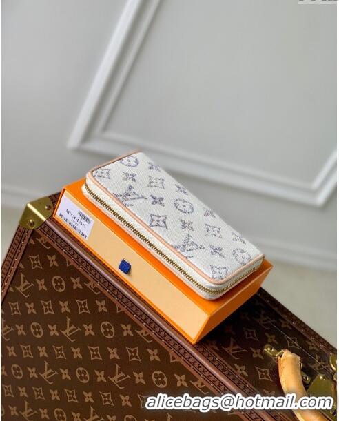 Most Popular Louis Vuitton Zippy Wallet in Multicolor Beige Monogram Jacquard Fabric M83456 2024