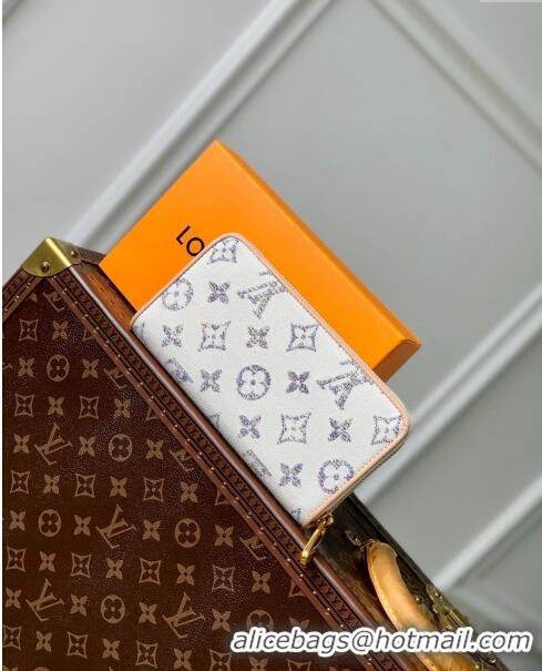 Most Popular Louis Vuitton Zippy Wallet in Multicolor Beige Monogram Jacquard Fabric M83456 2024