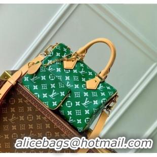 Top Grade Louis Vuitton Speedy P9 Bandoulière 25 Bag in Soft Calfskin M24423 Green 2024 Runway