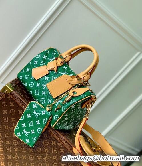 Top Grade Louis Vuitton Speedy P9 Bandoulière 25 Bag in Soft Calfskin M24423 Green 2024 Runway