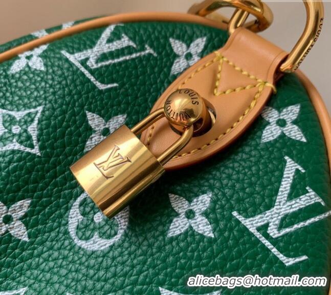 Top Grade Louis Vuitton Speedy P9 Bandoulière 25 Bag in Soft Calfskin M24423 Green 2024 Runway