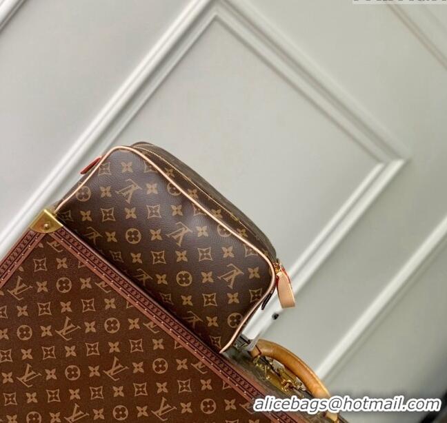 Good Quality Louis Vuitton Dopp Kit Toilet Travel Pouch M44494 in Monogram Canvas/Nude 2024