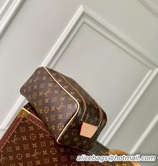 Good Quality Louis Vuitton Dopp Kit Toilet Travel Pouch M44494 in Monogram Canvas/Nude 2024