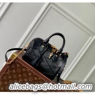 Buy Cheap Louis Vuitton Speedy Bandouliere 20 Bag in Quilted Lambskin M24261 Black 2024