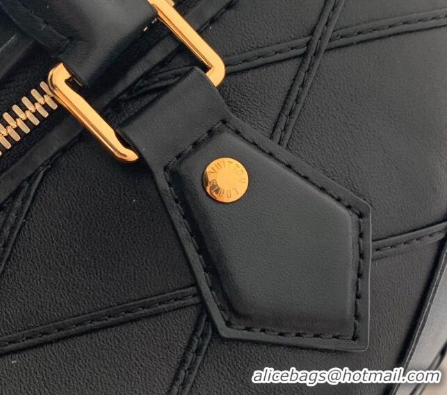 Top Quality Louis Vuitton Speedy Bandouliere 25 Bag in Quilted Lambskin M24206 Black 2024