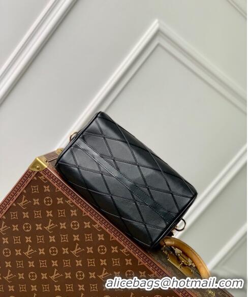 Top Quality Louis Vuitton Speedy Bandouliere 25 Bag in Quilted Lambskin M24206 Black 2024