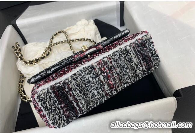 Super Quality Chanel Sequins Small Flap Bag AS4561 Red 2024