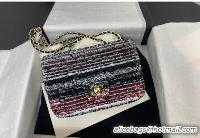 Super Quality Chanel Sequins Small Flap Bag AS4561 Red 2024