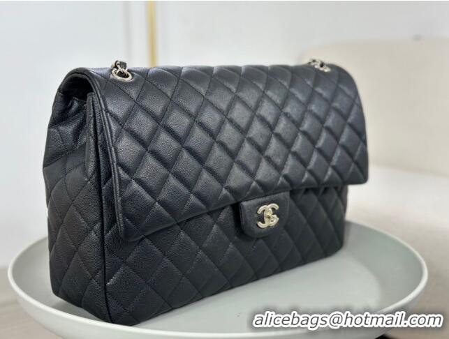 Famous Brand Chanel XXL Airline Travel Flap Bag inGrained Leather A4661 Black/Light Gold 2024 Top