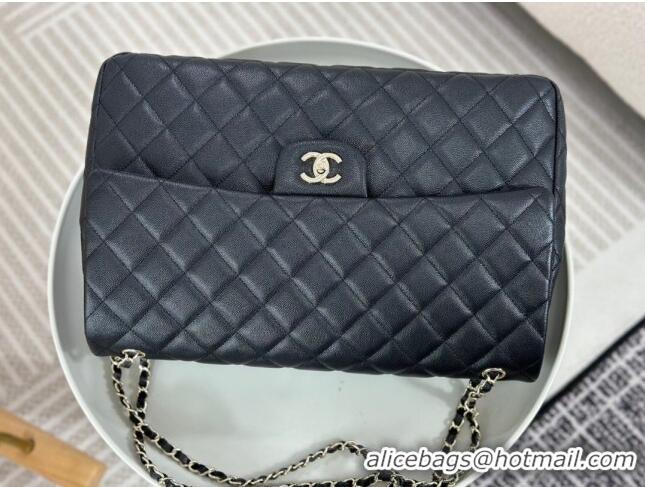 Famous Brand Chanel XXL Airline Travel Flap Bag inGrained Leather A4661 Black/Light Gold 2024 Top