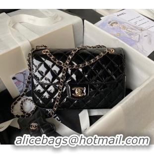 Well Crafted Chanel Mirror Calfskin Flap Bag & Star Coin Purse AS4648 Black 2023