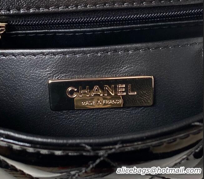 Well Crafted Chanel Mirror Calfskin Flap Bag & Star Coin Purse AS4648 Black 2023