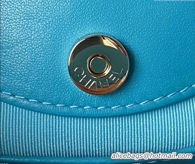 Buy Fashionable Chanel Quilted Calfskin East-West Mini 31 Shopping Bag AS3656 Blue 2023