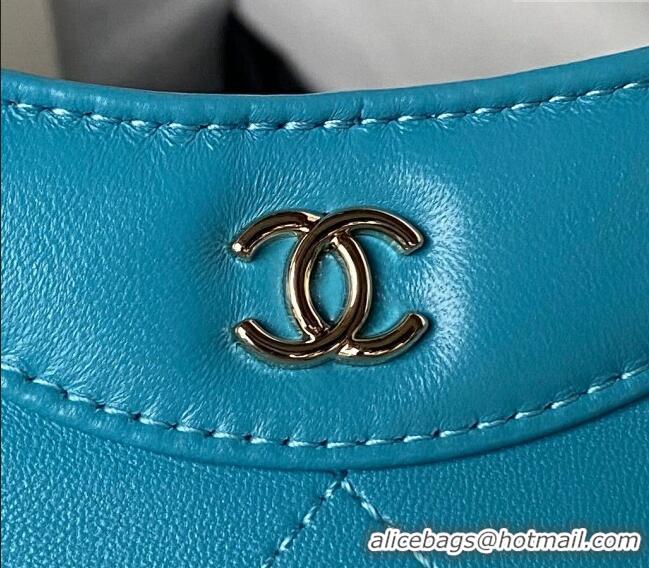 Buy Fashionable Chanel Quilted Calfskin East-West Mini 31 Shopping Bag AS3656 Blue 2023