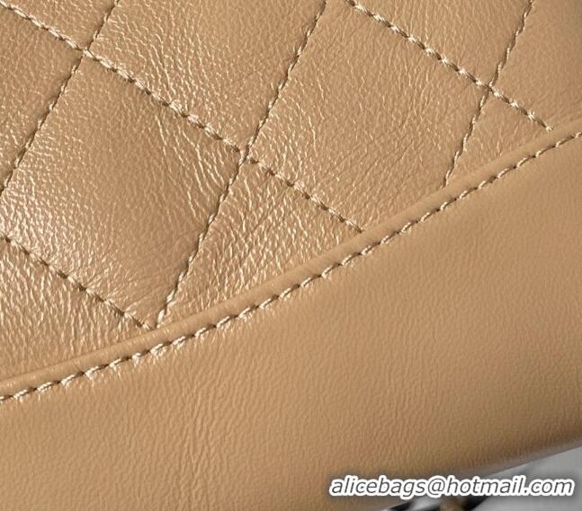 Unique Grade Chanel Quilted Calfskin East-West Mini 31 Shopping Bag AS3656 Apricot 2023