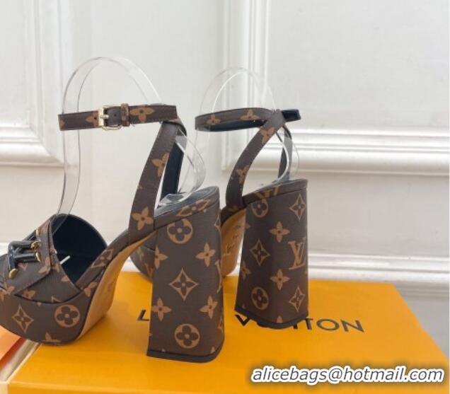 Pretty Style Louis Vuitton Shake Platform Sandals 12cm in Monogram Canvas 606106