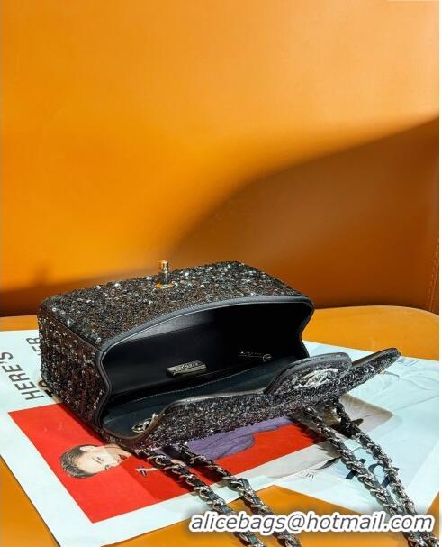 Top Quality Chanel Sequins Classic Mini Flap Bag A69900 Black