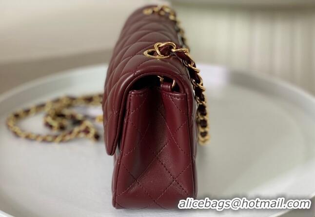 Original Cheap Chanel Lambskin Classic Mini Flap Bag A69900 Burgundy/Gold