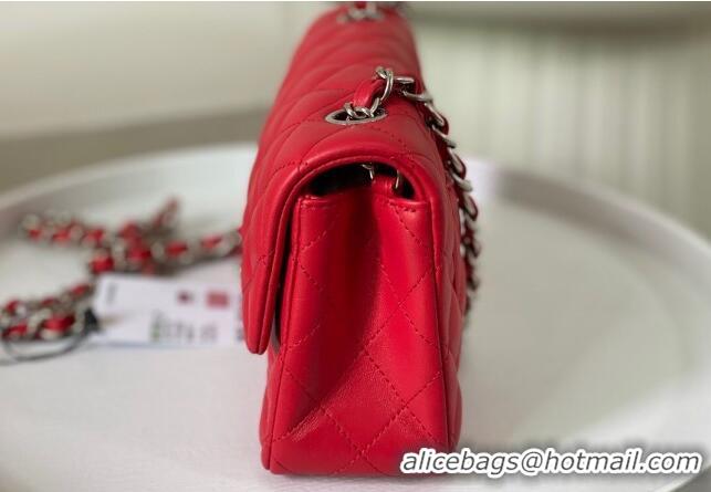 Good Taste Chanel Lambskin Classic Mini Flap Bag A69900 Red/Silver