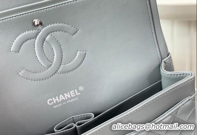 New Arrivals Chanel Lambskin Classic Medium Flap Bag A01112 Grey/Silver