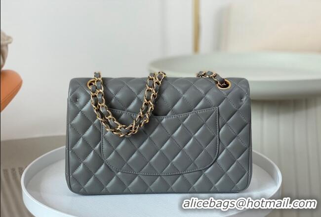 Market Sells Chanel Lambskin Classic Medium Flap Bag A01112 Grey/Gold