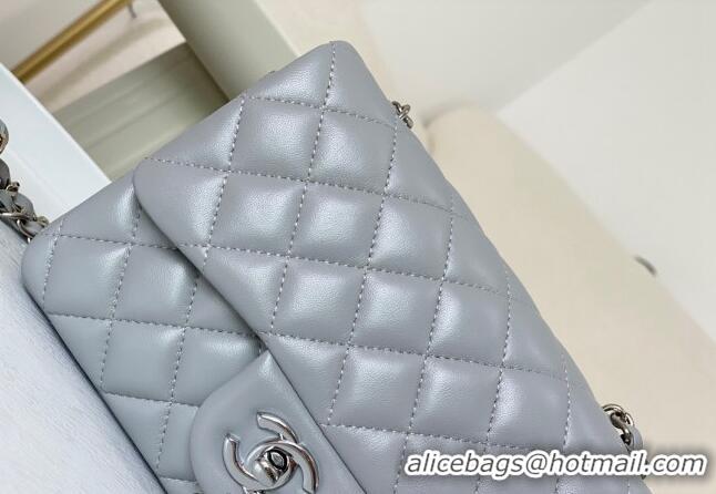 Market Sells Chanel Lambskin Classic Mini Flap Bag A69900 Light Grey/Silver