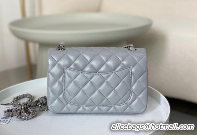 Market Sells Chanel Lambskin Classic Mini Flap Bag A69900 Light Grey/Silver