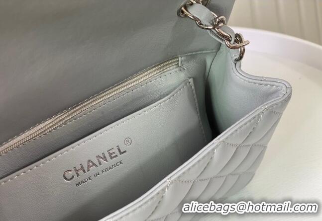 Market Sells Chanel Lambskin Classic Mini Flap Bag A69900 Light Grey/Silver